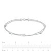 Thumbnail Image 4 of 0.23 CT. T.W. Pear-Shaped Diamond Station Double Strand Bracelet in 10K White Gold - 7.25"