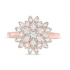 Thumbnail Image 4 of 0.37 CT. T.W. Diamond Layered Flower Ring in 10K Rose Gold