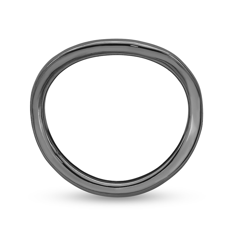 Main Image 2 of Stackable Expressions™ 1.5mm Wave Band in Sterling Silver with Black Ruthenium