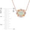 Thumbnail Image 3 of Sideways Oval and 0.08 CT. T.W. Diamond Twist Frame Necklace in 10K Rose Gold - 17"