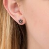 Thumbnail Image 2 of 0.065 CT. T.W. Diamond Helm and Anchor Mismatch Stud Earrings in Sterling Silver with Black Rhodium