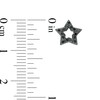 Thumbnail Image 3 of 0.147 CT. T.W. Black Diamond Star Outline Stud Earrings in Sterling Silver with Black Rhodium