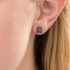 Thumbnail Image 2 of 0.04 CT. T.W. Enhanced Black and White Diamond Bone and Paw Mismatch Stud Earrings in Sterling Silver with Black Rhodium