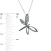 Thumbnail Image 3 of 0.085 CT. T.W. Diamond Tilted Dragonfly Pendant in Sterling Silver and Black Rhodium