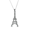Thumbnail Image 0 of 0.085 CT. T.W. Diamond Eiffel Tower Pendant in Sterling Silver and Black Rhodium
