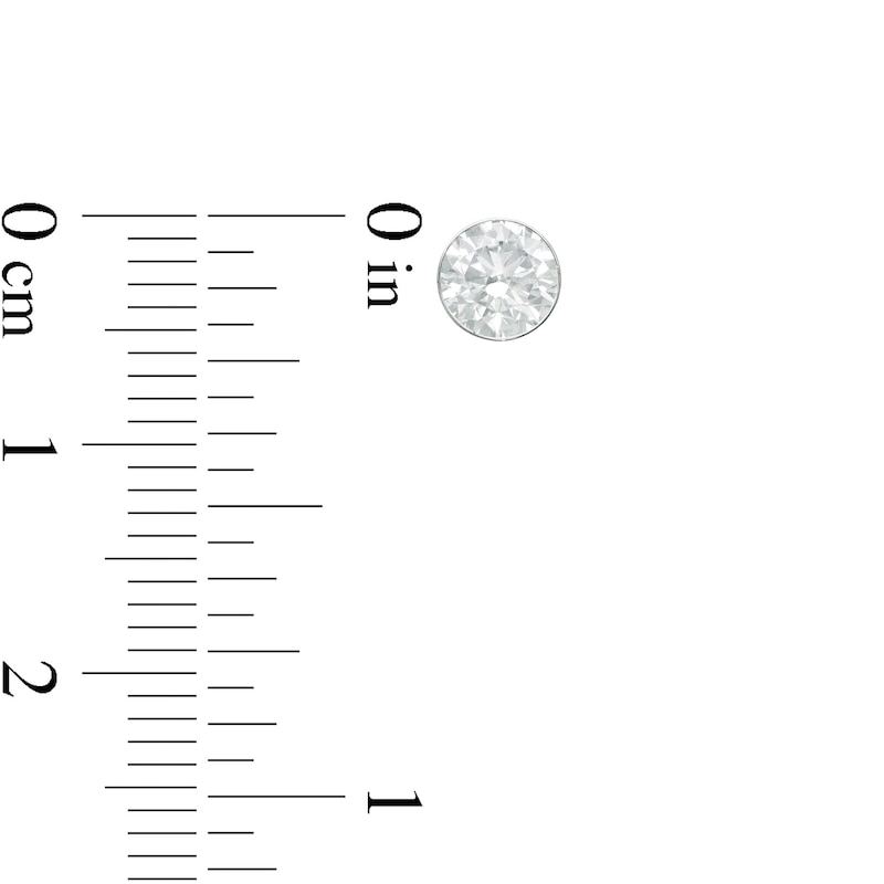 1.00 CT. T.W. Diamond Solitaire Stud Earrings in 14K White Gold
