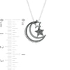 Thumbnail Image 2 of 0.115 CT. T.W. Enhanced Black and White Diamond Crescent Moon and Stars Pendant in Sterling Silver with Black Rhodium