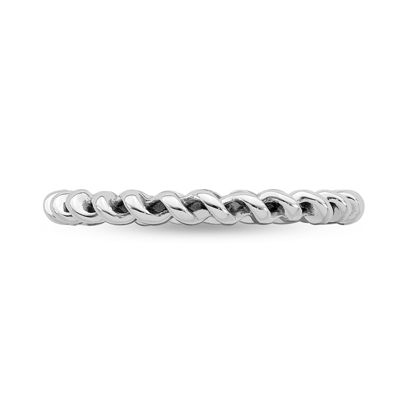 Main Image 2 of Stackable Expressions™ 2.5mm Twist Antique-Finished Ring in Sterling Silver