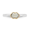 Thumbnail Image 2 of Stackable Expressions™ Oval Moonstone Scallop Frame Ring in Sterling Silver and 14K Gold