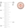 Thumbnail Image 2 of 5.0mm Morganite and 0.12 CT. T.W. Diamond Rope Frame Stud Earrings in 10K Rose Gold