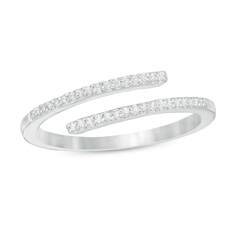 0.085 CT. T.W. Diamond Wrap Ring in Sterling Silver|Peoples Jewellers