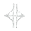 Thumbnail Image 4 of 0.18 CT. T.W. Diamond Double Bar Open Split Shank Ring in Sterling Silver