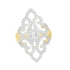 Thumbnail Image 1 of 0.95 CT. T.W. Diamond Marquise Filigree Swirl Ring in 10K Gold