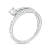 Thumbnail Image 2 of 0.45 CT. T.W. Oval Diamond Wrap Ring in 10K White Gold