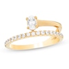 Thumbnail Image 0 of 0.45 CT. T.W. Oval Diamond Wrap Ring in 10K Gold
