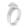 Thumbnail Image 2 of 0.69 CT. T.W. Pear-Shaped Diamond Double Frame Bridal Set in 14K White Gold