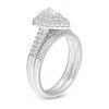 Thumbnail Image 2 of 0.69 CT. T.W. Pear-Shaped Diamond Double Frame Bridal Set in 14K White Gold