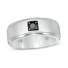 Thumbnail Image 1 of 0.23 CT. Black Diamond Solitaire Band in 10K White Gold