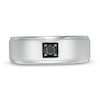 Thumbnail Image 3 of Men's 0.23 CT. Black Diamond Solitaire Band in 10K White Gold