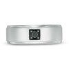 Thumbnail Image 4 of 0.23 CT. Black Diamond Solitaire Band in 10K White Gold