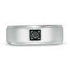 Thumbnail Image 3 of Men's 0.23 CT. Black Diamond Solitaire Band in 10K White Gold