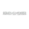 Thumbnail Image 4 of 0.06 CT. T.W. Diamond Five Stone Sideways Teardrop Frame Wedding Band in 10K Gold