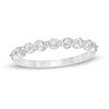 Thumbnail Image 1 of 0.30 CT. T.W. Diamond Wavy Wedding Band in 10K White Gold