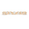 Thumbnail Image 4 of 0.30 CT. T.W. Diamond Wavy Ribbon Wedding Band in 10K Rose Gold