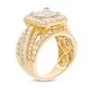 3.00 CT. T.W. Princess-Cut Composite Diamond Frame Multi-Row Engagement Ring in 10K Gold