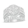 Thumbnail Image 0 of 3.00 CT. T.W. Composite Diamond Frame Multi-Row Split Shank Engagement Ring in 10K White Gold