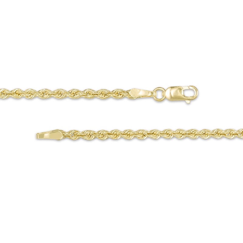 018 Gauge Glitter Rope Chain Necklace in Hollow 14K Gold - 20"