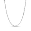 0.95mm Adjustable Diamond-Cut Cable Chain Necklace in Solid 10K White Gold - 22"