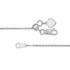 Thumbnail Image 2 of 0.95mm Adjustable Diamond-Cut Cable Chain Necklace in Solid 10K White Gold - 22"