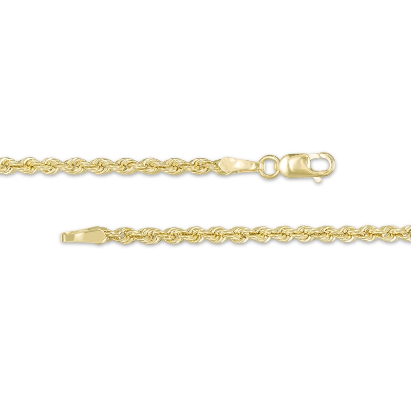 Main Image 3 of 018 Gauge Glitter Rope Chain Necklace in Hollow 14K Gold - 22"