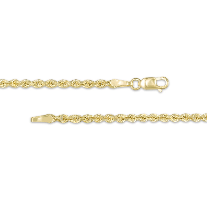 018 Gauge Glitter Rope Chain Necklace in Hollow 14K Gold - 22"