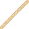 Bar and Beaded Link Rope Chain Border Bracelet in 10K Gold - 7.5"