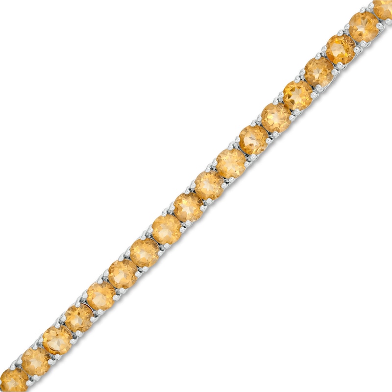 Main Image 1 of 4.0mm Citrine Tennis Bracelet in Sterling Silver