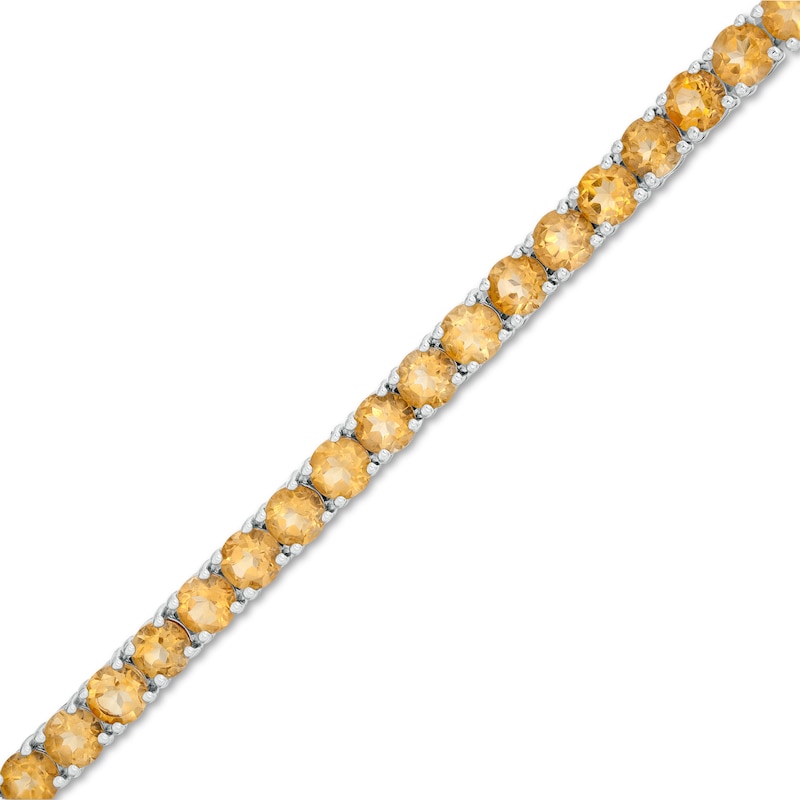 4.0mm Citrine Tennis Bracelet in Sterling Silver|Peoples Jewellers