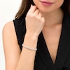 Thumbnail Image 2 of 4.0mm Lab-Created White Sapphire Tennis Bracelet in Sterling Silver