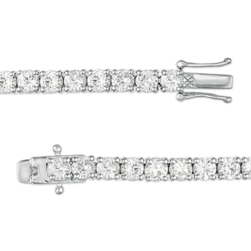 4.0mm Lab-Created White Sapphire Tennis Bracelet in Sterling Silver