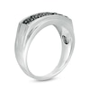 Men's 0.45 CT. T.W. Black Diamond Zig-Zag Anniversary Band in Sterling Silver