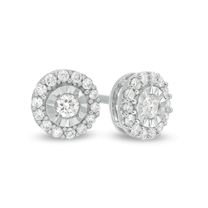 0.15 CT. T.W. Composite Diamond Stud Earrings in Sterling Silver|Peoples Jewellers