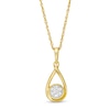 Thumbnail Image 0 of 0.04 CT. T.W. Composite Diamond Teardrop Pendant in Sterling Silver with 14K Gold Plate