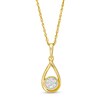 0.04 CT. T.W. Composite Diamond Teardrop Pendant in Sterling Silver with 14K Gold Plate