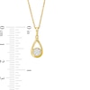 Thumbnail Image 2 of 0.04 CT. T.W. Composite Diamond Teardrop Pendant in Sterling Silver with 14K Gold Plate