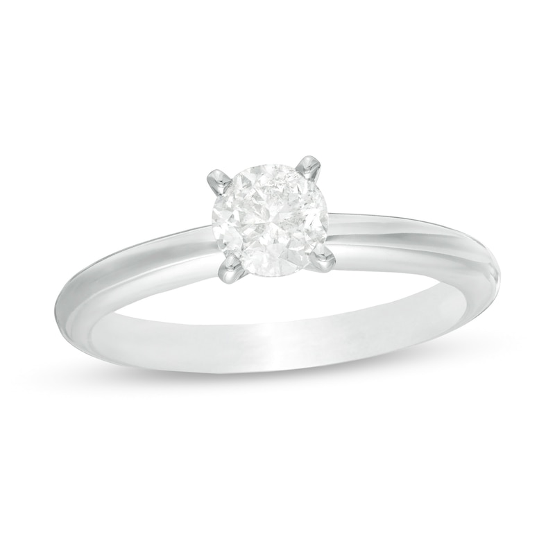 0.58 CT. Certified Canadian Diamond Solitaire Engagement Ring in 10K White Gold (I/I3)|Peoples Jewellers