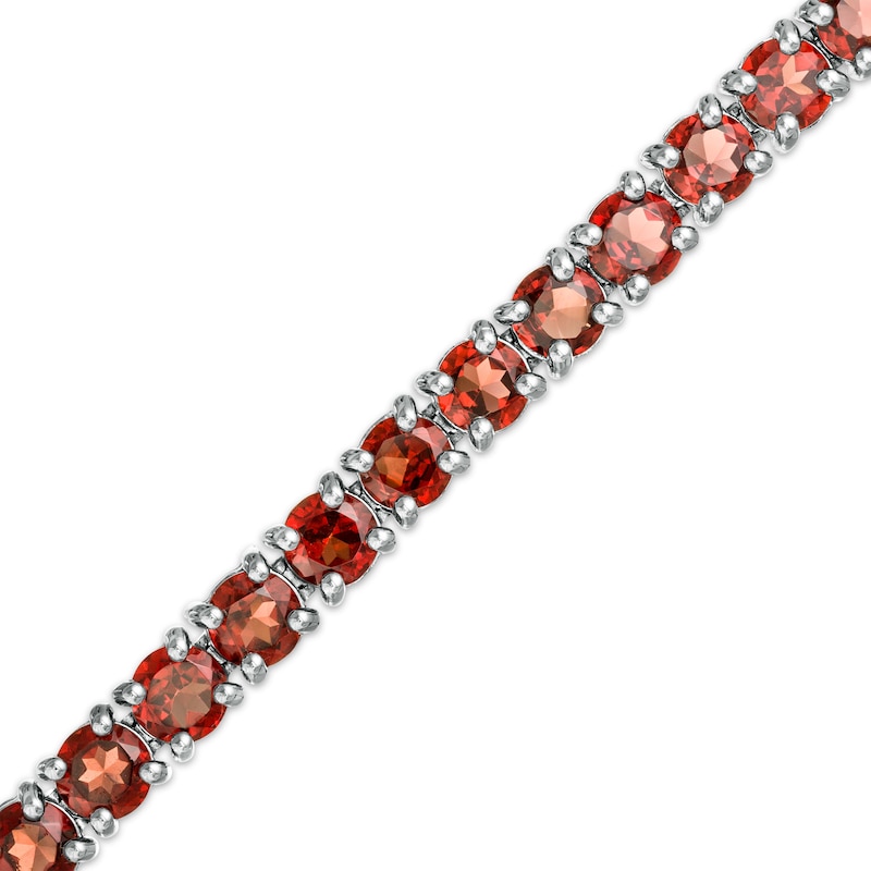 Main Image 1 of 4.0mm Garnet Tennis Bracelet in Sterling Silver