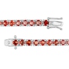 Thumbnail Image 3 of 4.0mm Garnet Tennis Bracelet in Sterling Silver