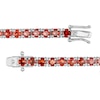 Thumbnail Image 2 of 4.0mm Garnet Tennis Bracelet in Sterling Silver