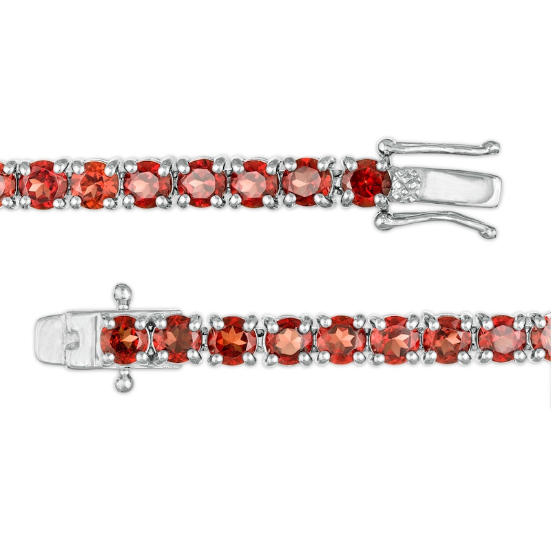 Main Image 3 of 4.0mm Garnet Tennis Bracelet in Sterling Silver